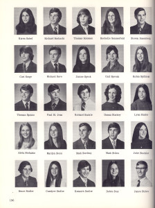 The 1972 yearbook reflects the demographics of the school 40 years ago.